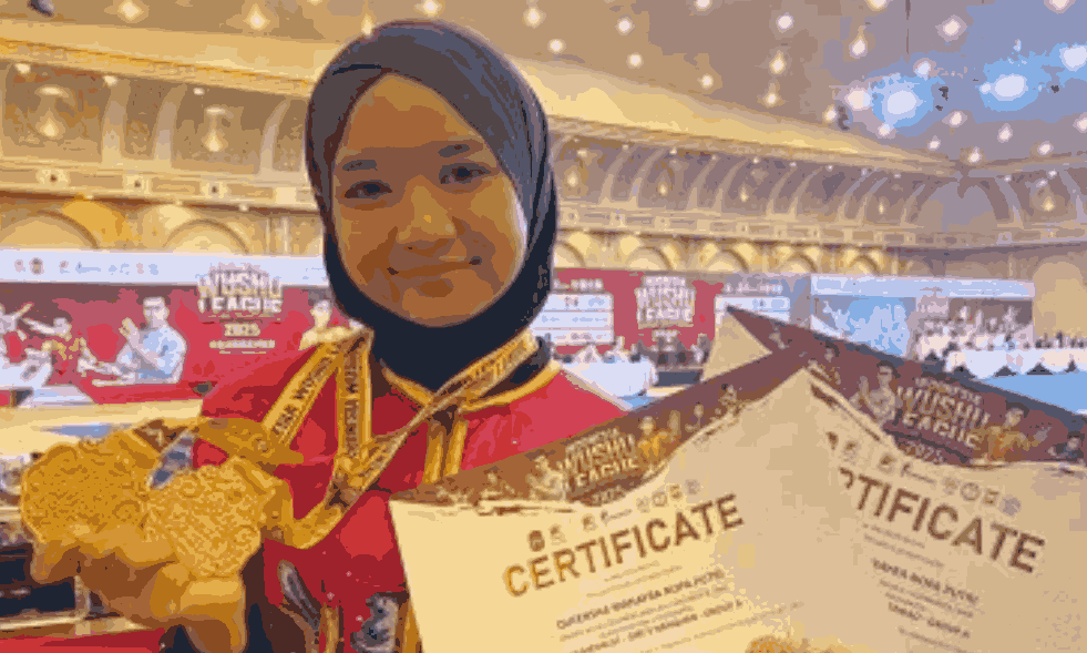 Siswi SMA MUH 1 Raih Emas di Indonesia Wushu League 2025